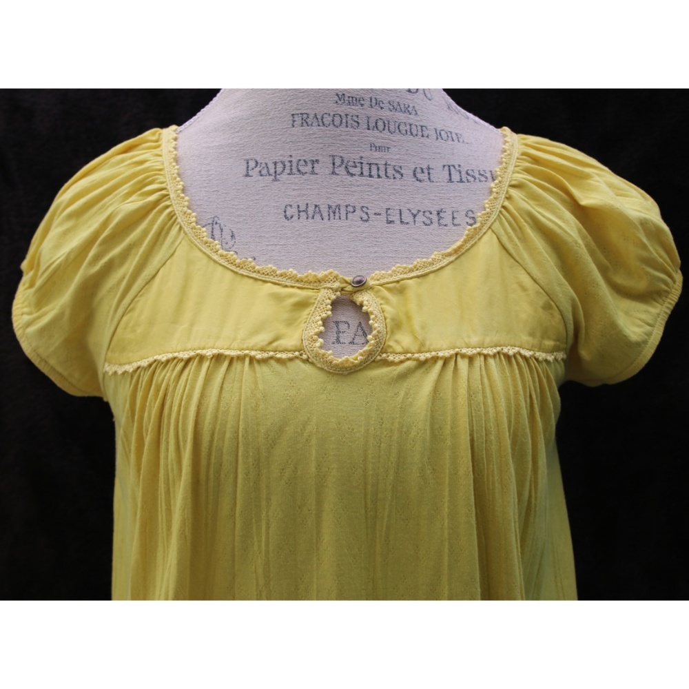 Anthropologie Yellow Blouse By Ric Rac Size XS - Picture 4 of 8